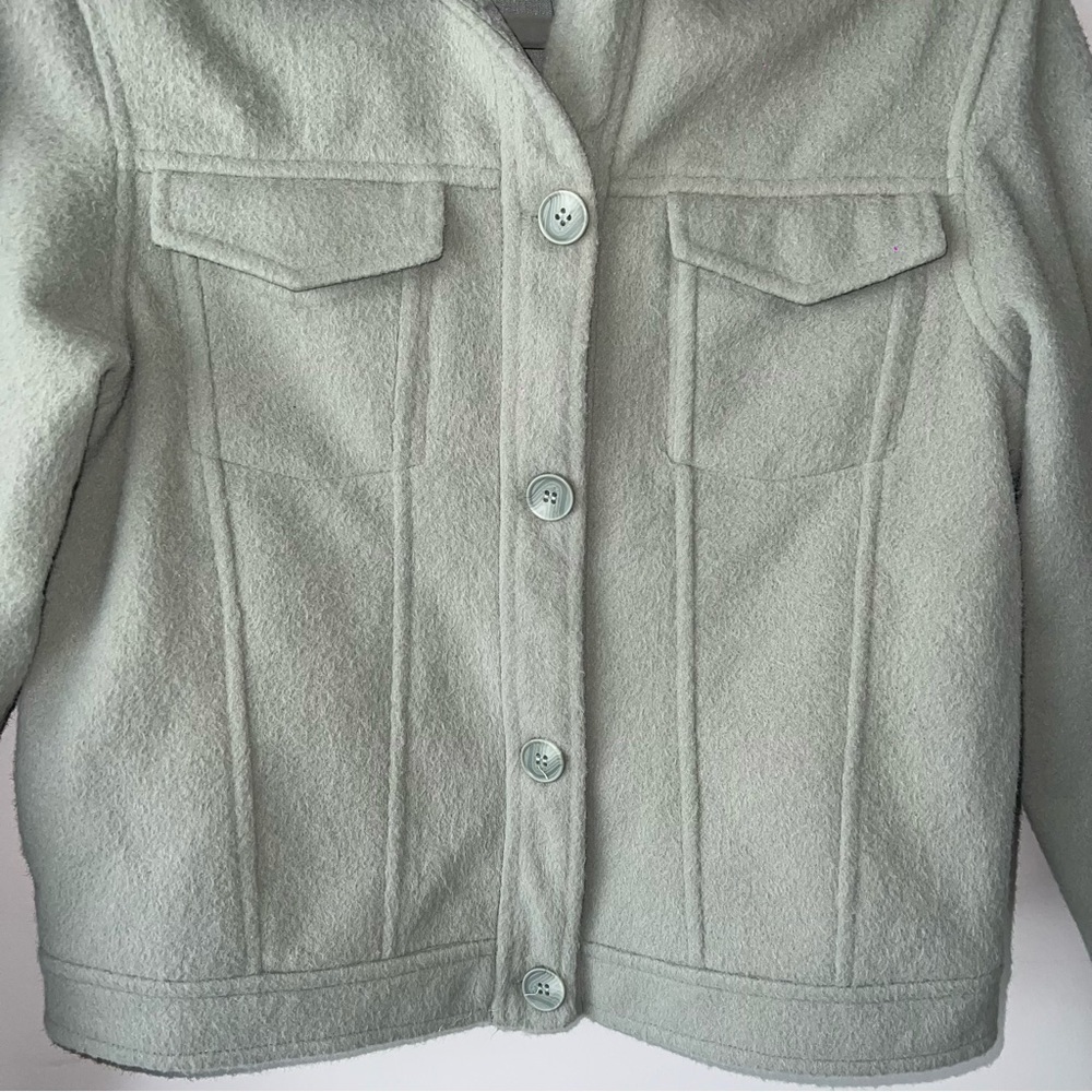 Joie Sage Green Button Front Shacket - image 3